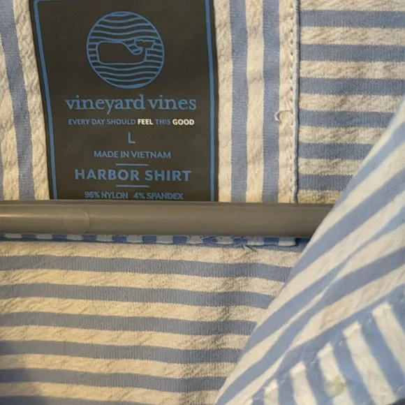 Vineyard Vines Harbor Shirt in Blue and White - Picture 3 of 8
